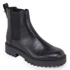Reaction Kenneth Cole Black Wedge Chelsea Boots